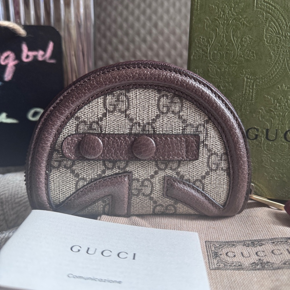 NEW in BOX Gucci Brown Monogram Coin Purse-PRICE FIRM